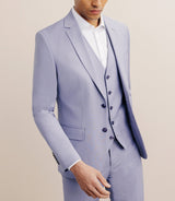 Costume 2 boutons laine majoritaire parme