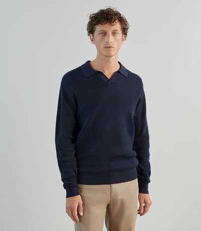 Pull col polo marine - IZAC