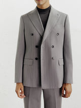 Grey double-breasted suit