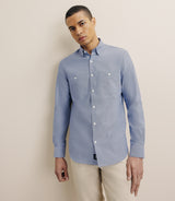 Chemise droite oxford marine - IZAC