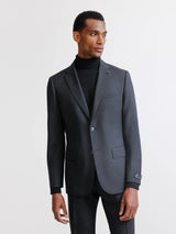 Black 100% Wool 2-Button Suit
