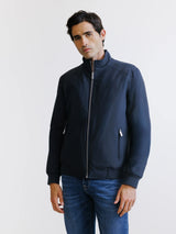 Blouson col montant marine