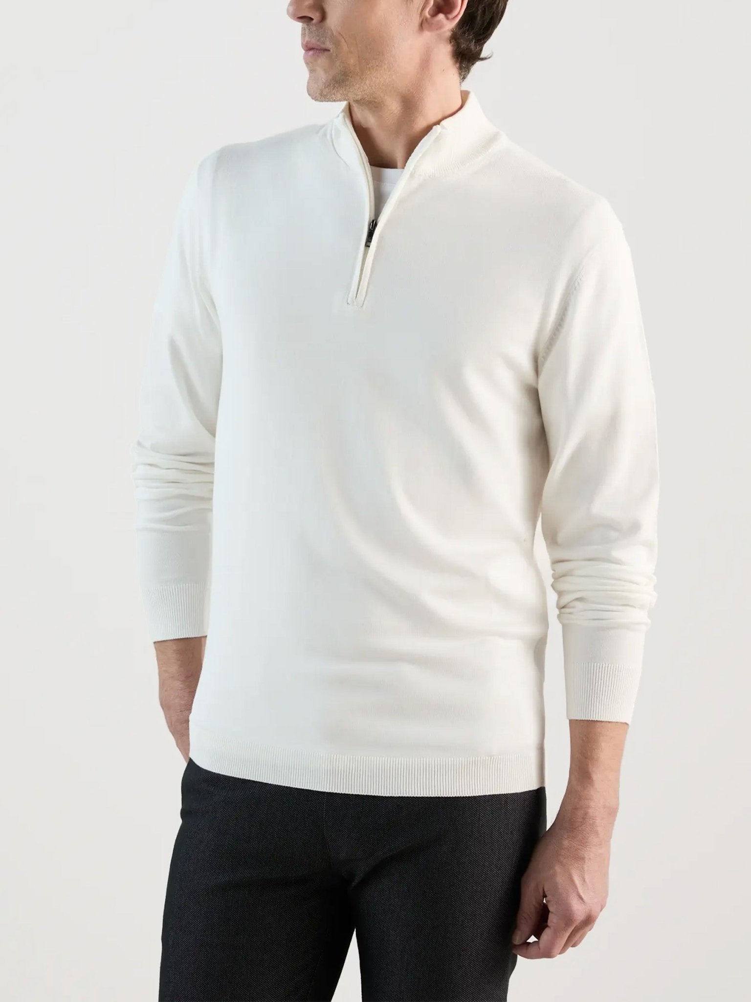 Pull col zip écru - IZAC