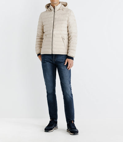 Doudoune avec capuche amovible beige
