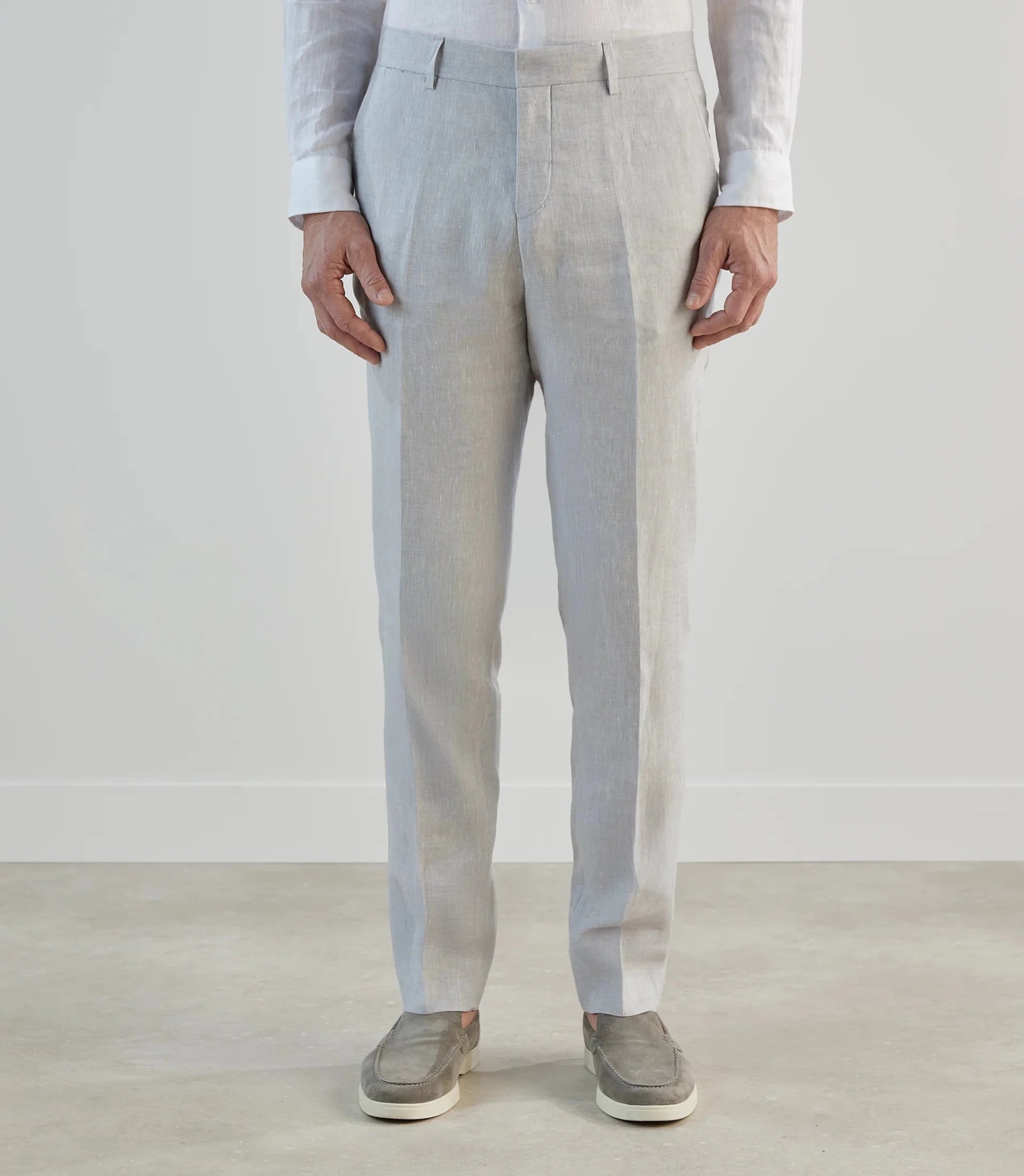 Pantalon ville 100% lin gris - IZAC