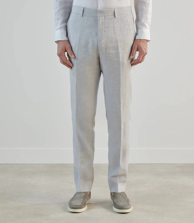 Pantalon ville 100% lin gris - IZAC