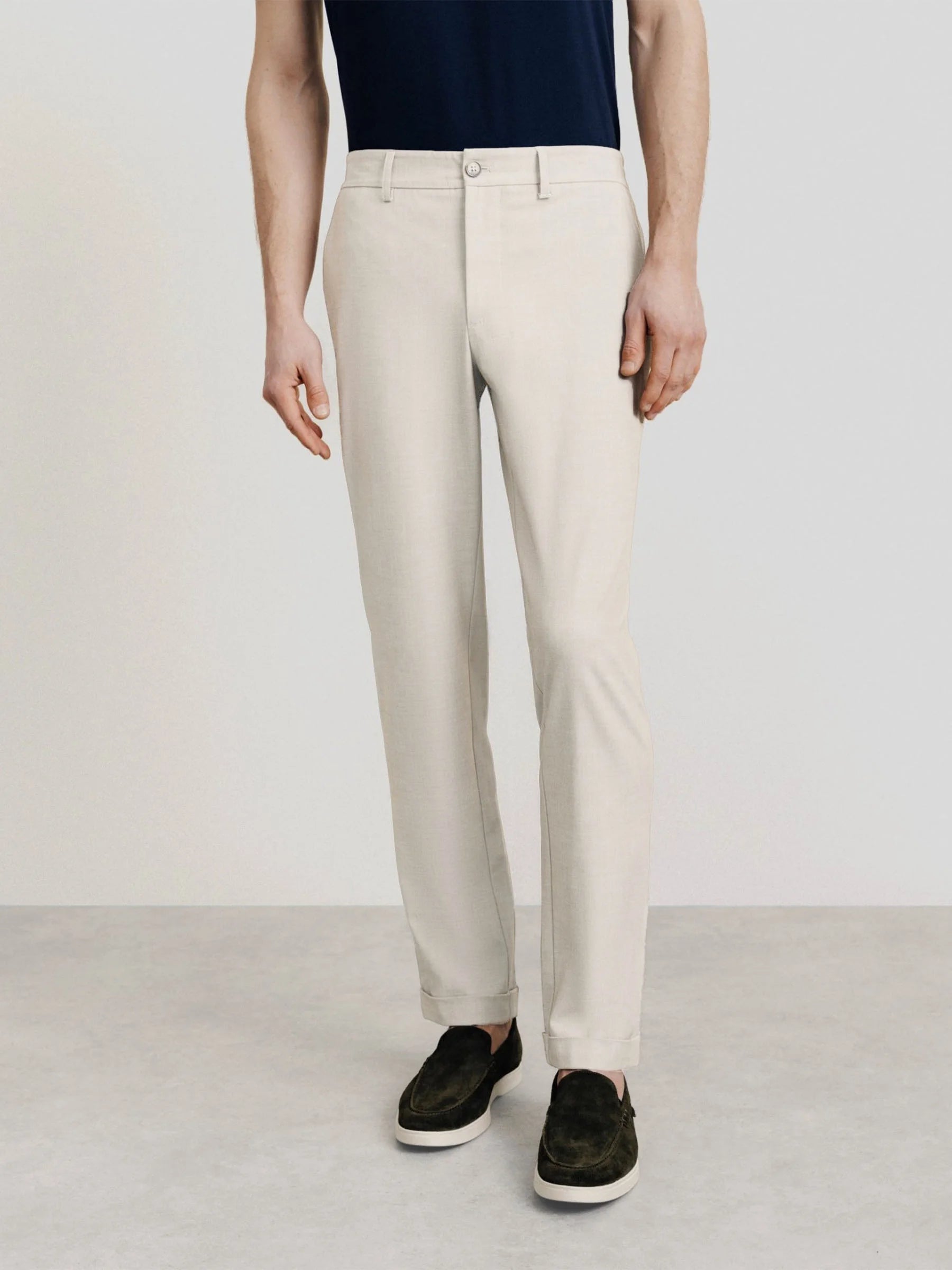 Ecru casual trousers