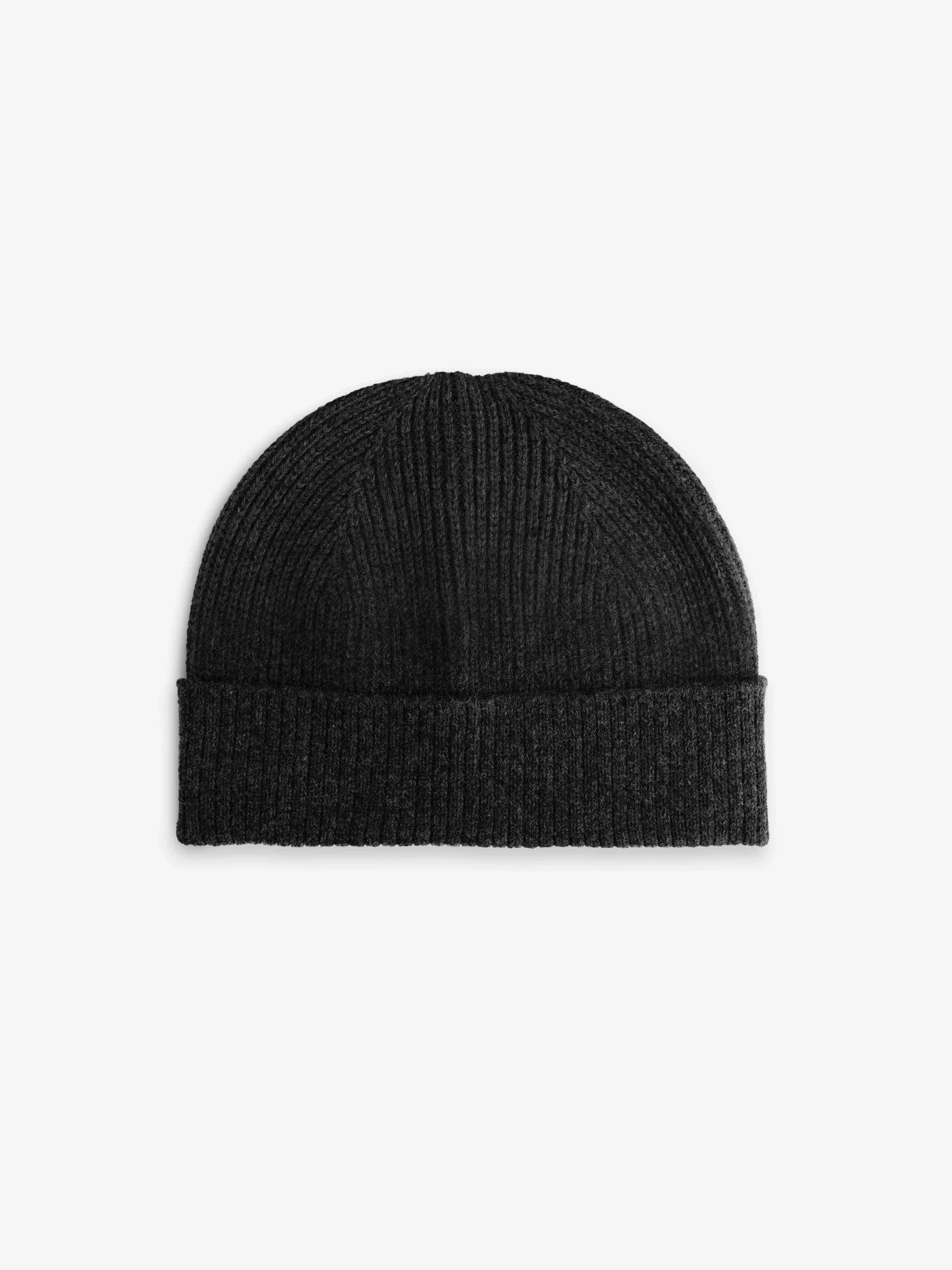 Bonnet en maille côtelée noire - IZAC