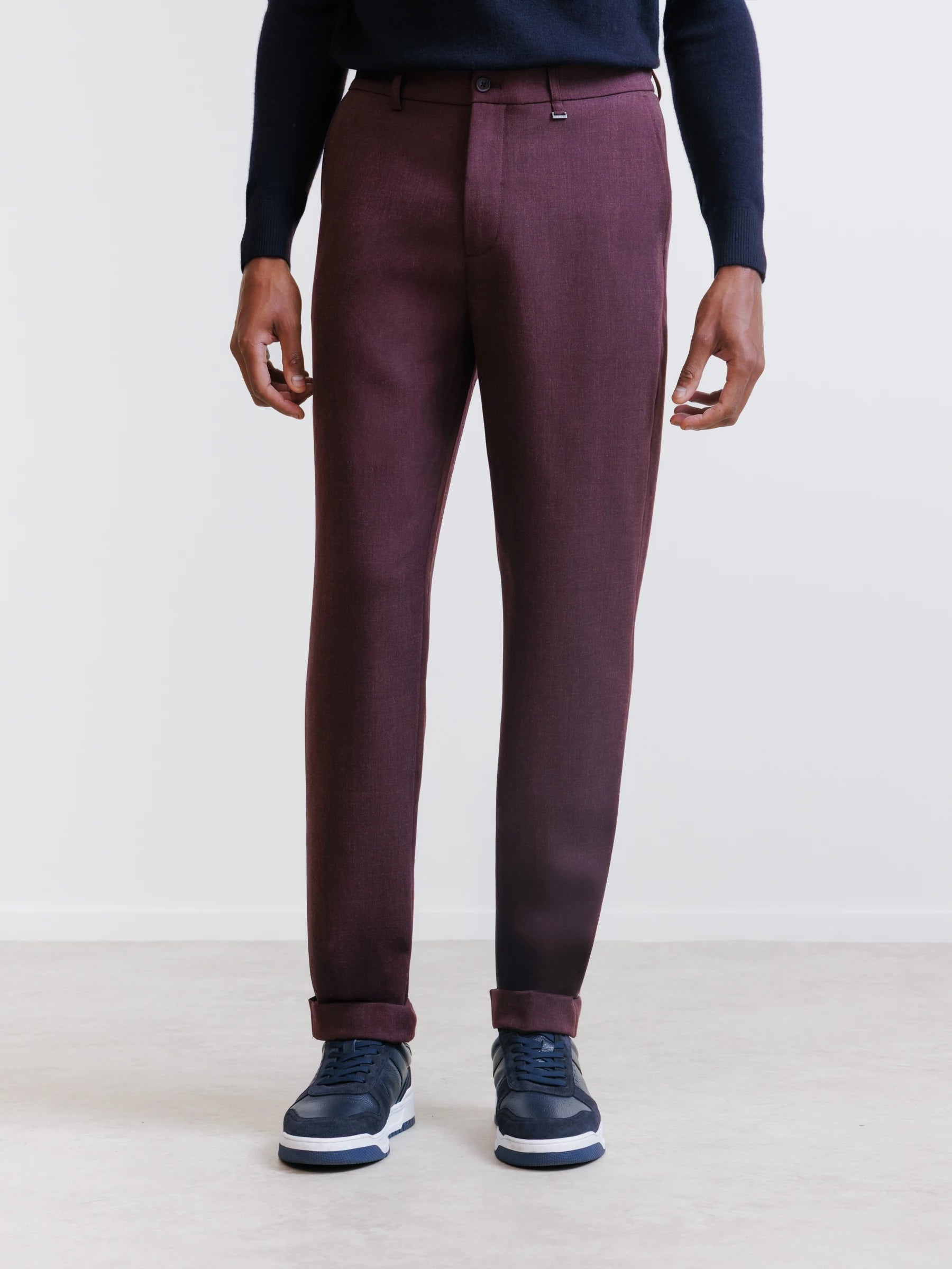Pantalon armuré bordeaux