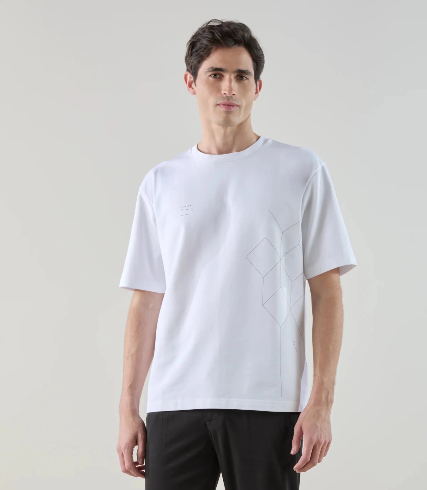 T-shirt oversize col rond blanc - IZAC