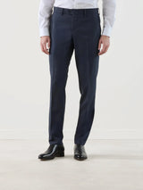 Navy blue 100% wool city trousers