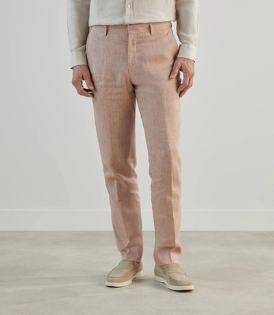 Pantalon ville 100% lin orange - IZAC