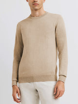 Beige crew-neck sweater