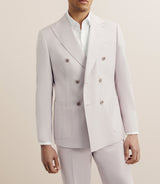 Costume croisé 6 boutons rose