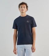 T-shirt col rond avec print marine - IZAC
