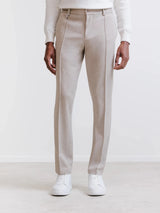 Beige knit city pants