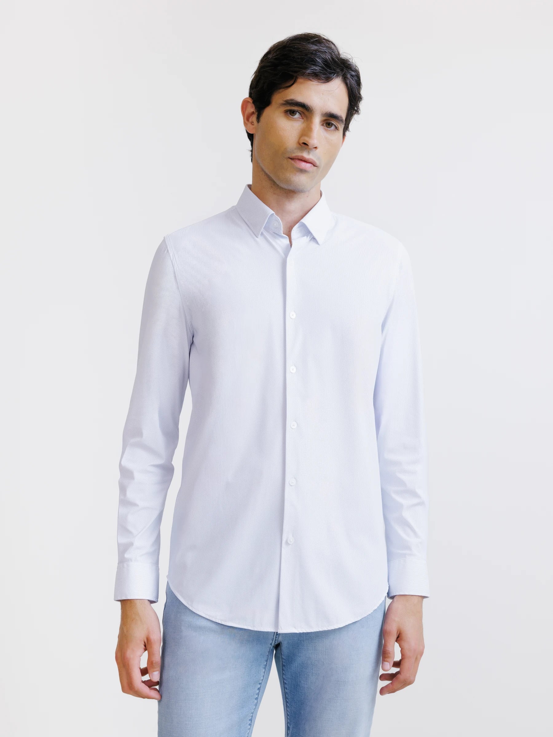 Chemise slim ciel