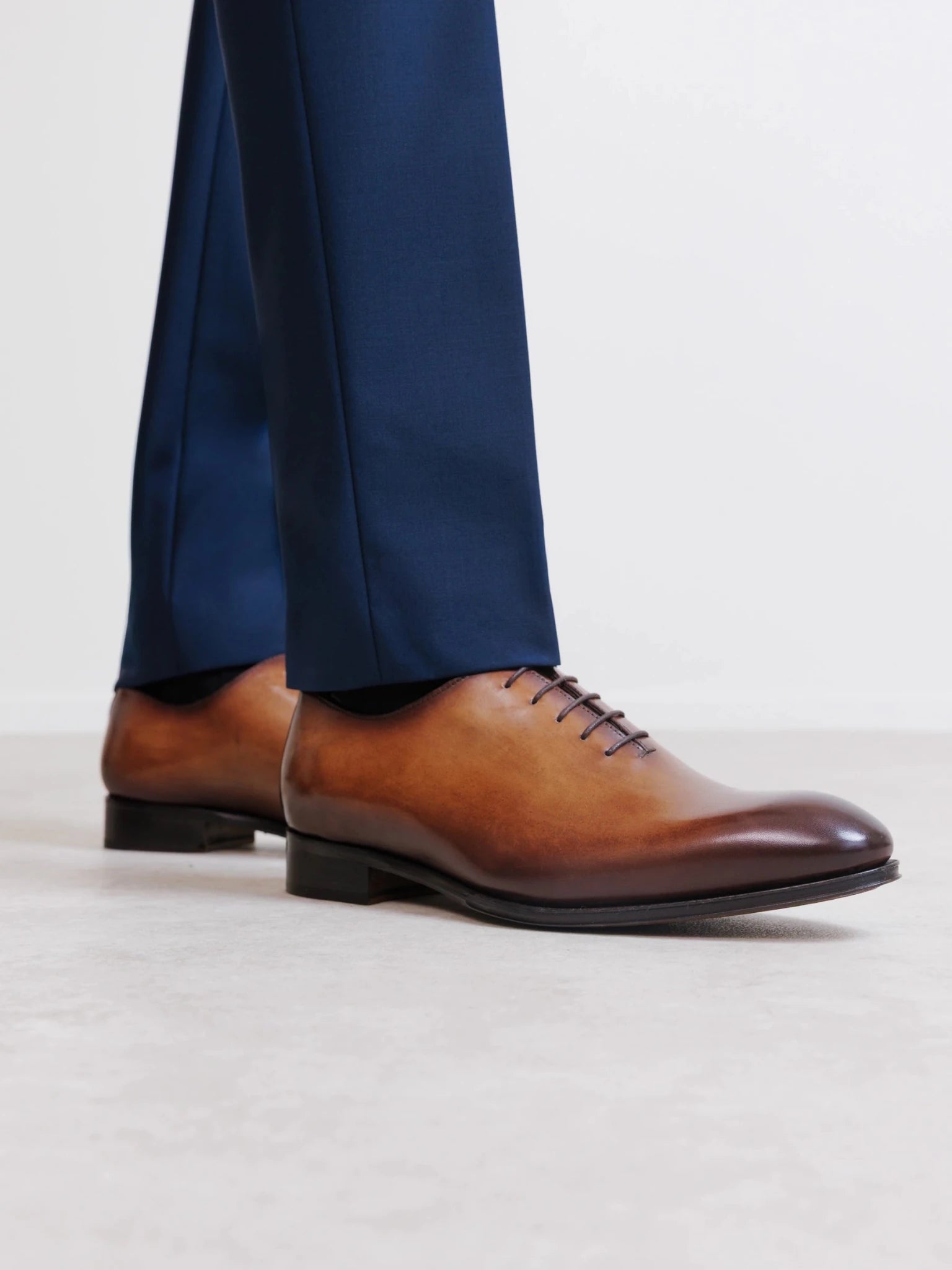 Richelieu en cuir marron - IZAC
