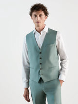 Gilet ville en laine majoritaire vert clair