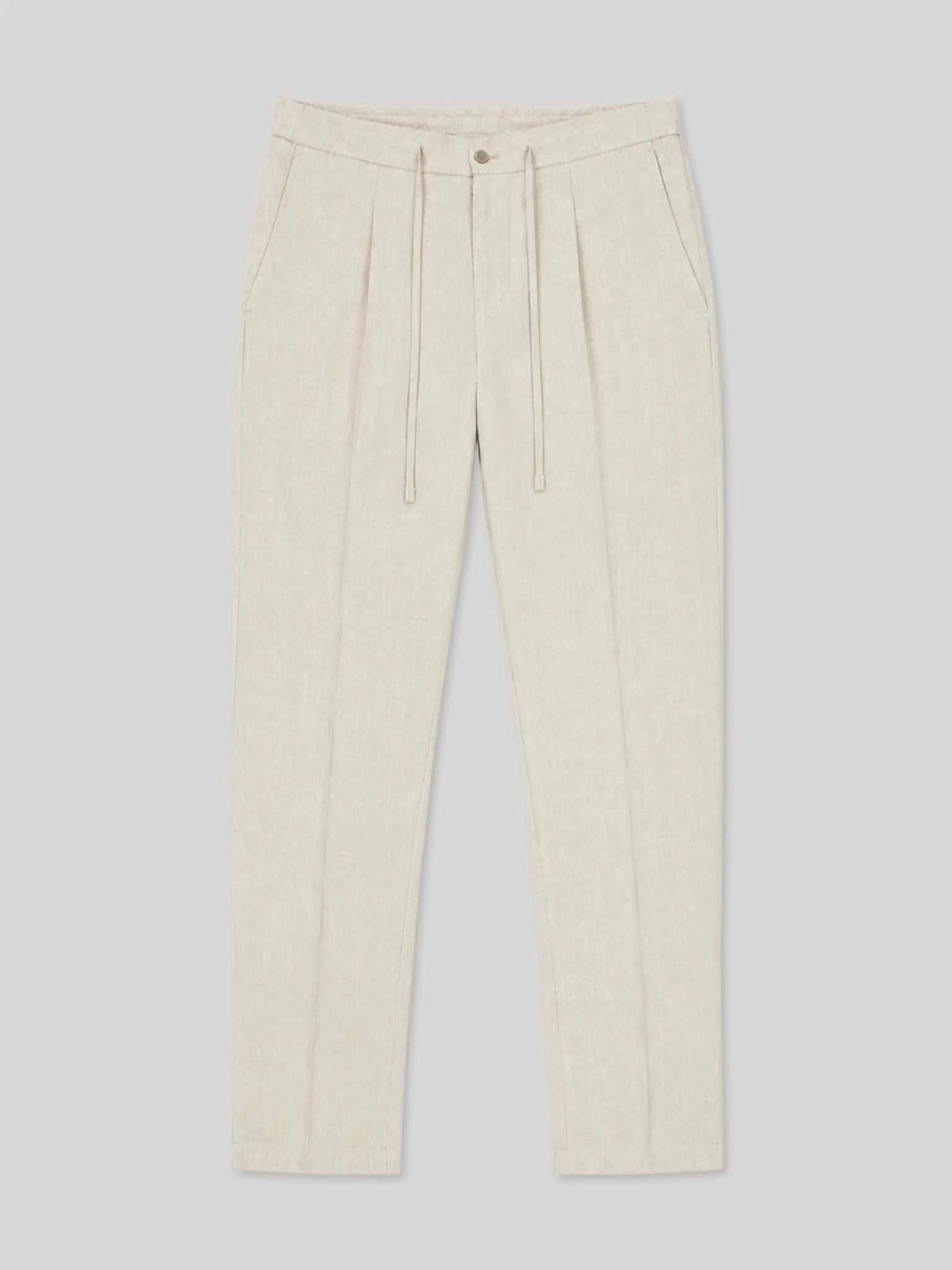 Pantalon ville 100% lin beige - IZAC