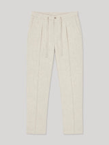 Pantalon ville 100% lin beige - IZAC