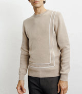 Round-neck sweater beige