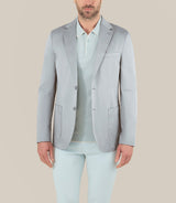 Khaki cotton satin city jacket