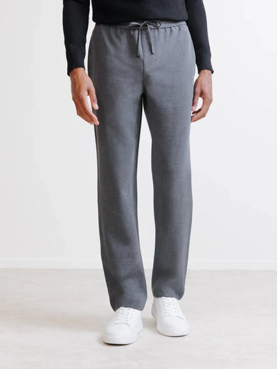 Pantalon à taille élastiquée anthracite