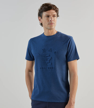 T-shirt à manches courtes marine - IZAC