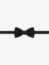 Plain black bow tie
