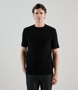 T-shirt à manches courtes en jeu de points noir - IZAC