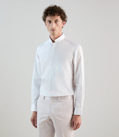 Chemise en satin blanc - IZAC