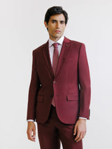 Costume 2 boutons laine majoritaire prune