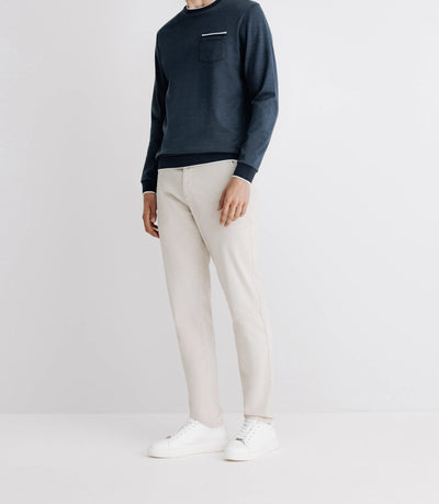 T-shirt col rond avec poche marine - IZAC