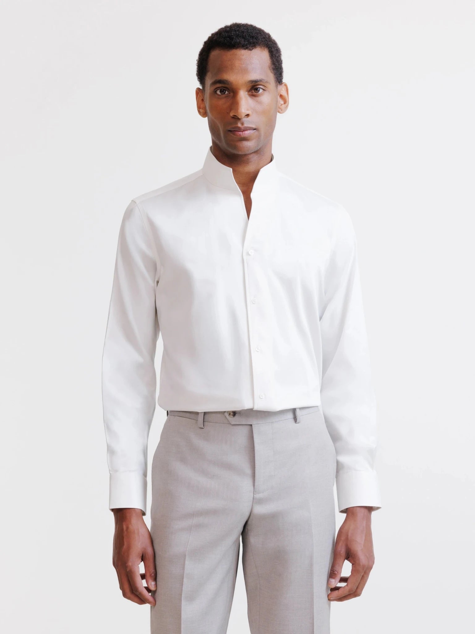 Chemise col philosophe écru - IZAC
