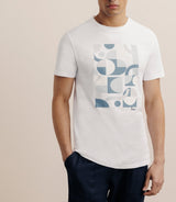 Print T-shirt short sleeves white