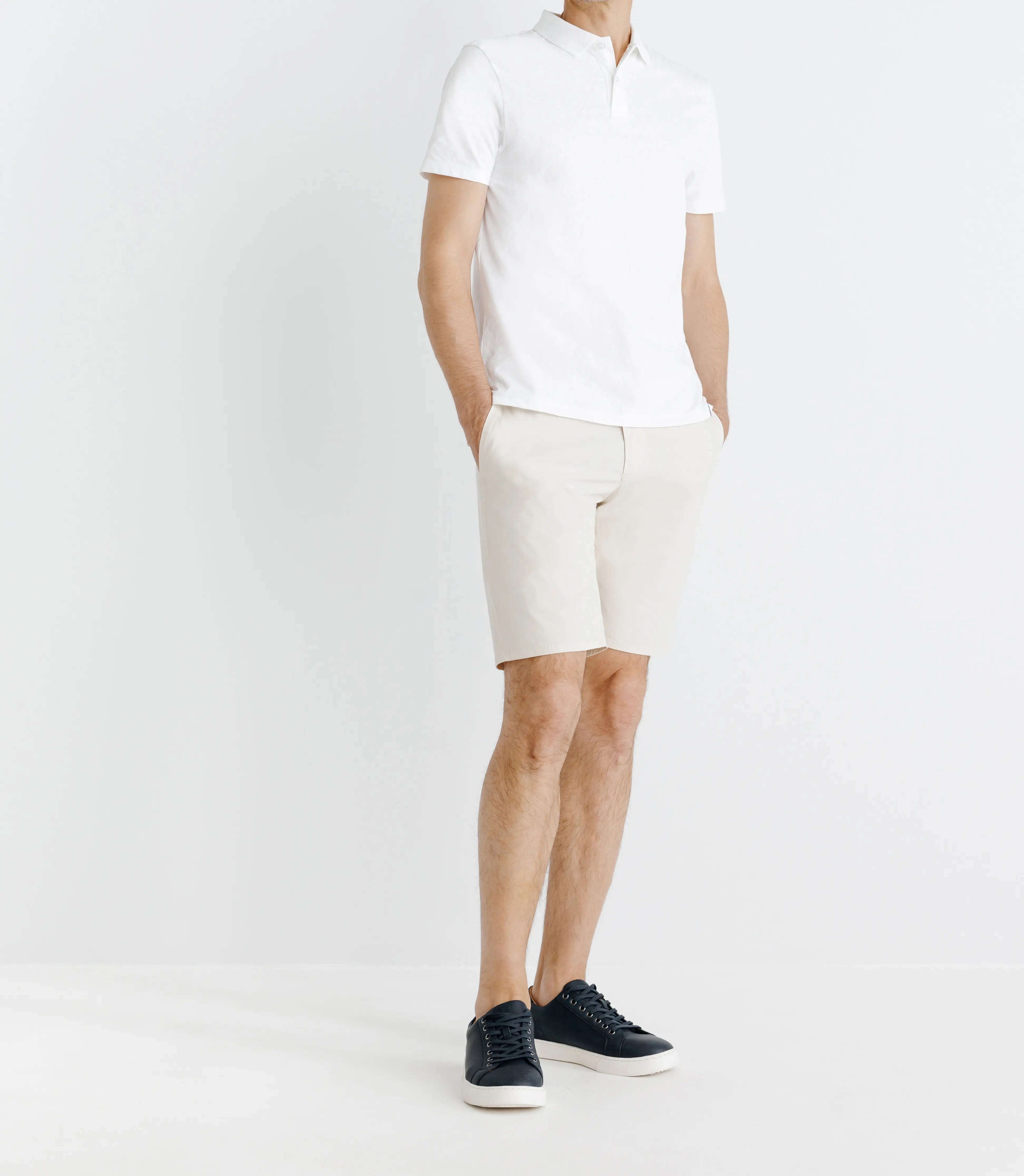 Polo en jacquard blanc - IZAC