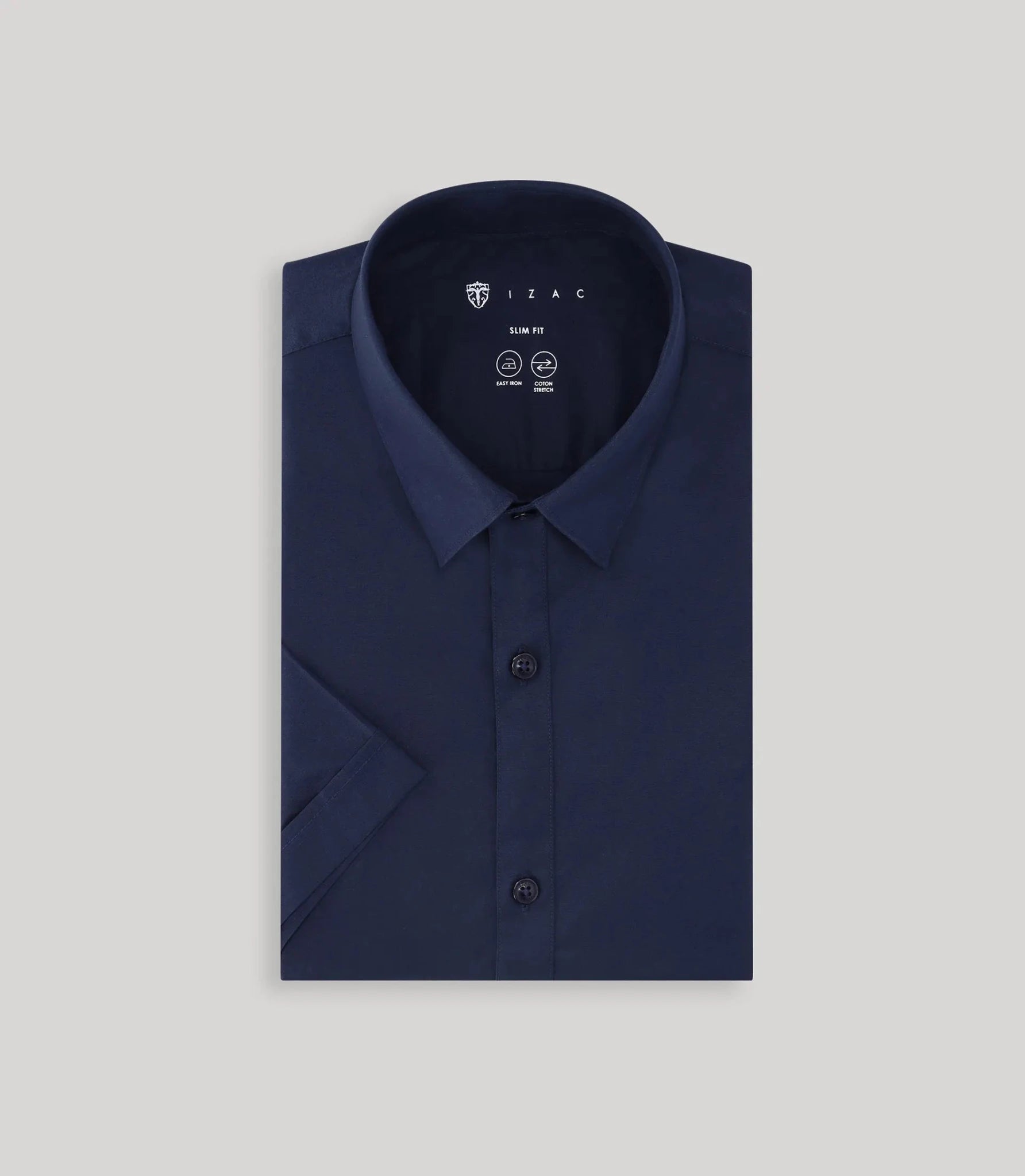 Chemise ville unie marine - IZAC