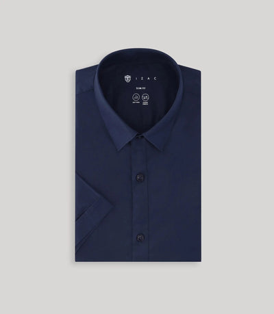 Chemise ville unie marine - IZAC