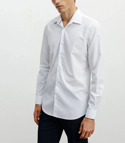 Chemise ville imprimée blanche - IZAC