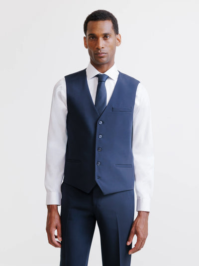 navy blue city vest