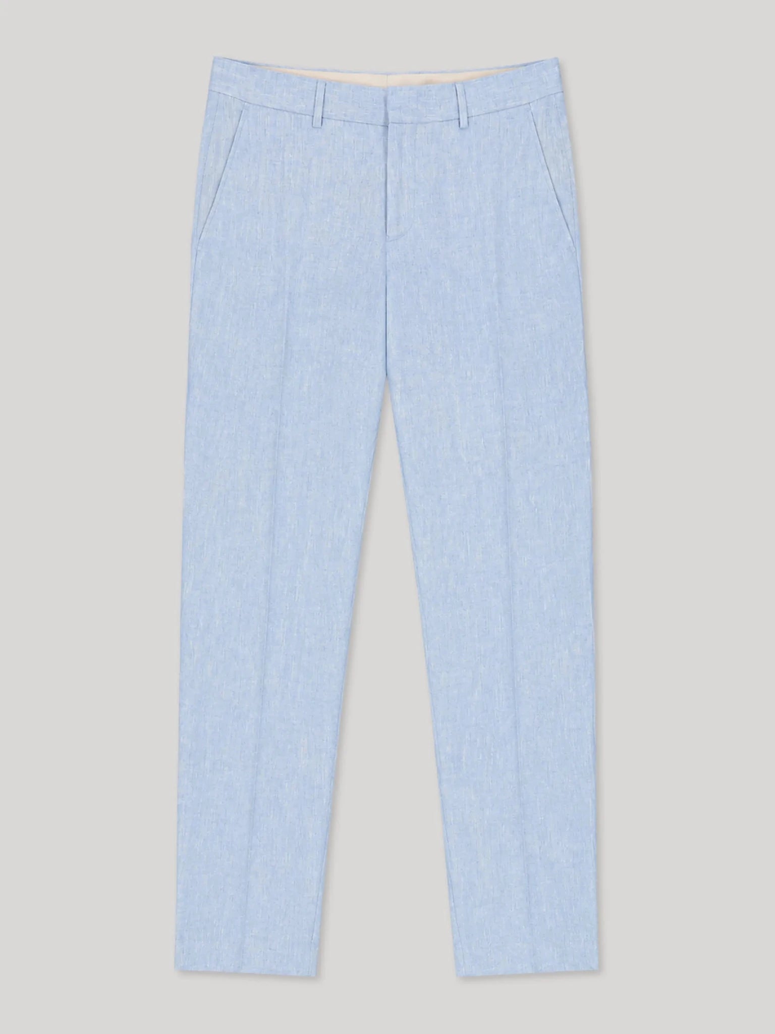 Pantalon ville 100% lin bleu ciel - IZAC