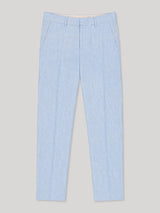 Pantalon ville 100% lin bleu ciel - IZAC