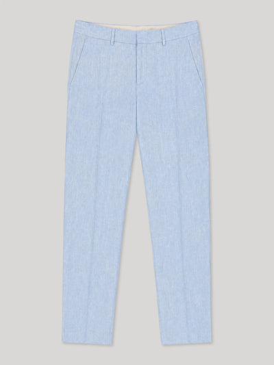 Pantalon ville 100% lin bleu ciel - IZAC