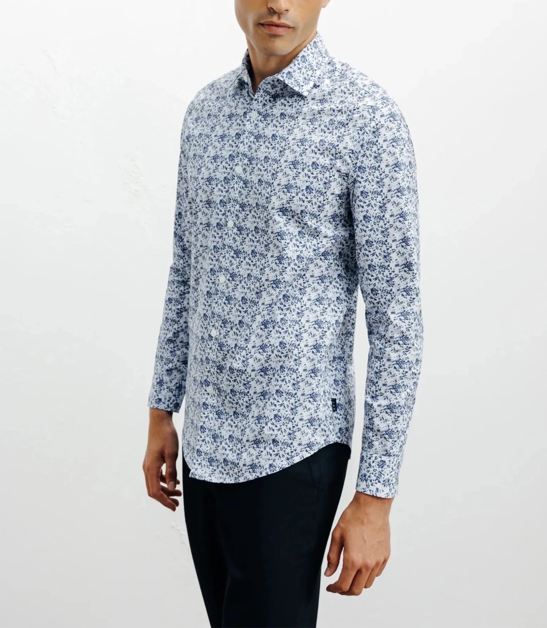 Sky flower print casual shirt