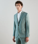 Costume 2 boutons en laine majoritaire vert clair