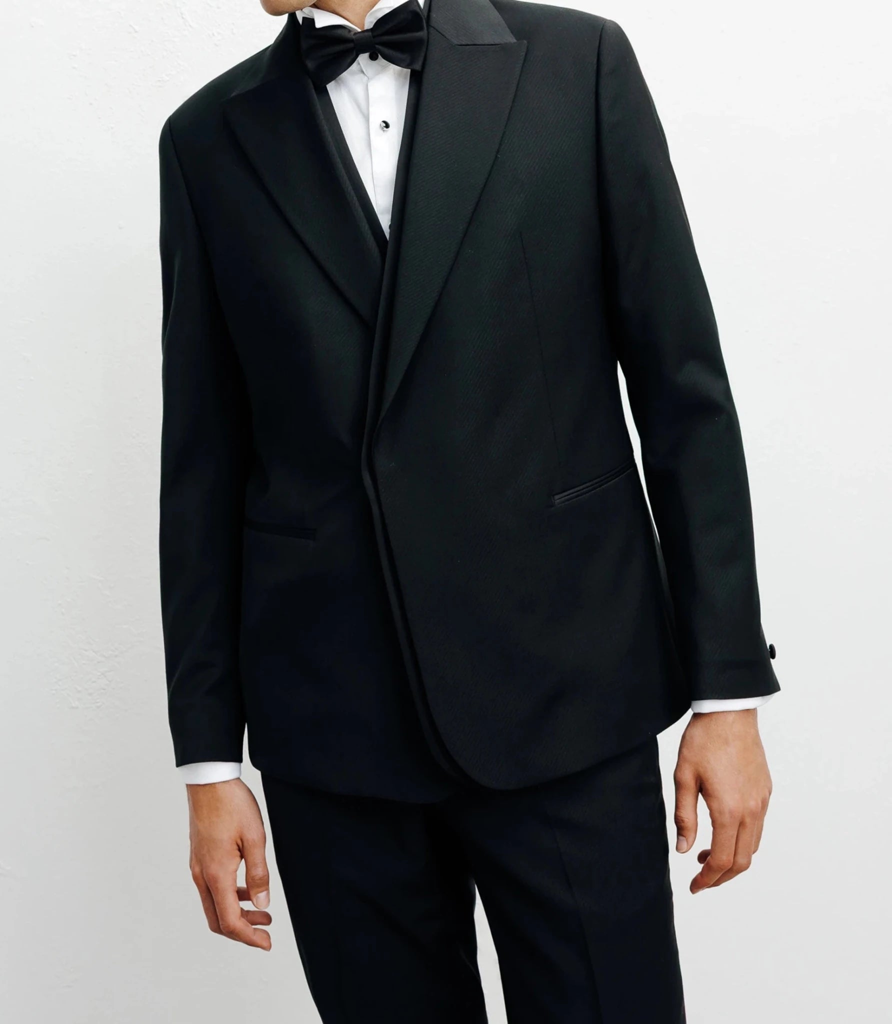 Costume croisé double col noir