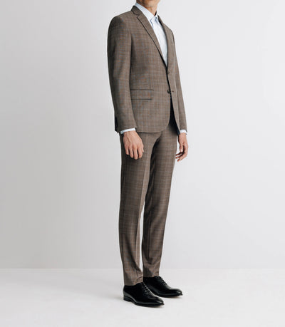 Costume 2 boutons pins fantaisie marron - IZAC