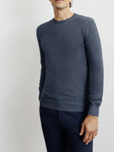 Indigo crew neck jumper
