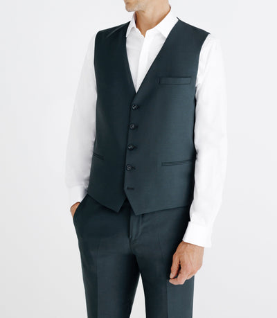 Gilet ville aspect brillant vert foncé - IZAC